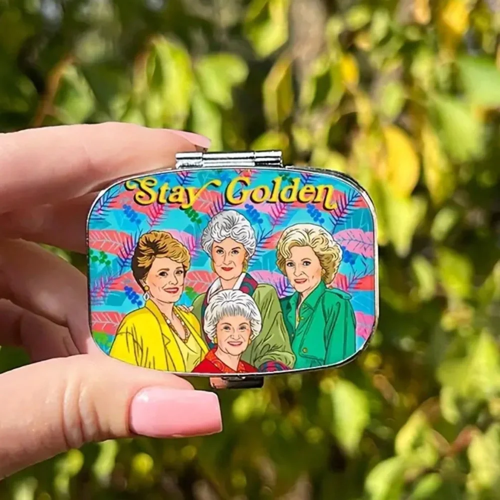 NEW| Pill Box Stay Golden Portable Pill Case Medicine Organizer